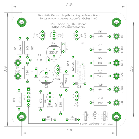 A40 Class A Audio Power Amplifier Boards (pair)