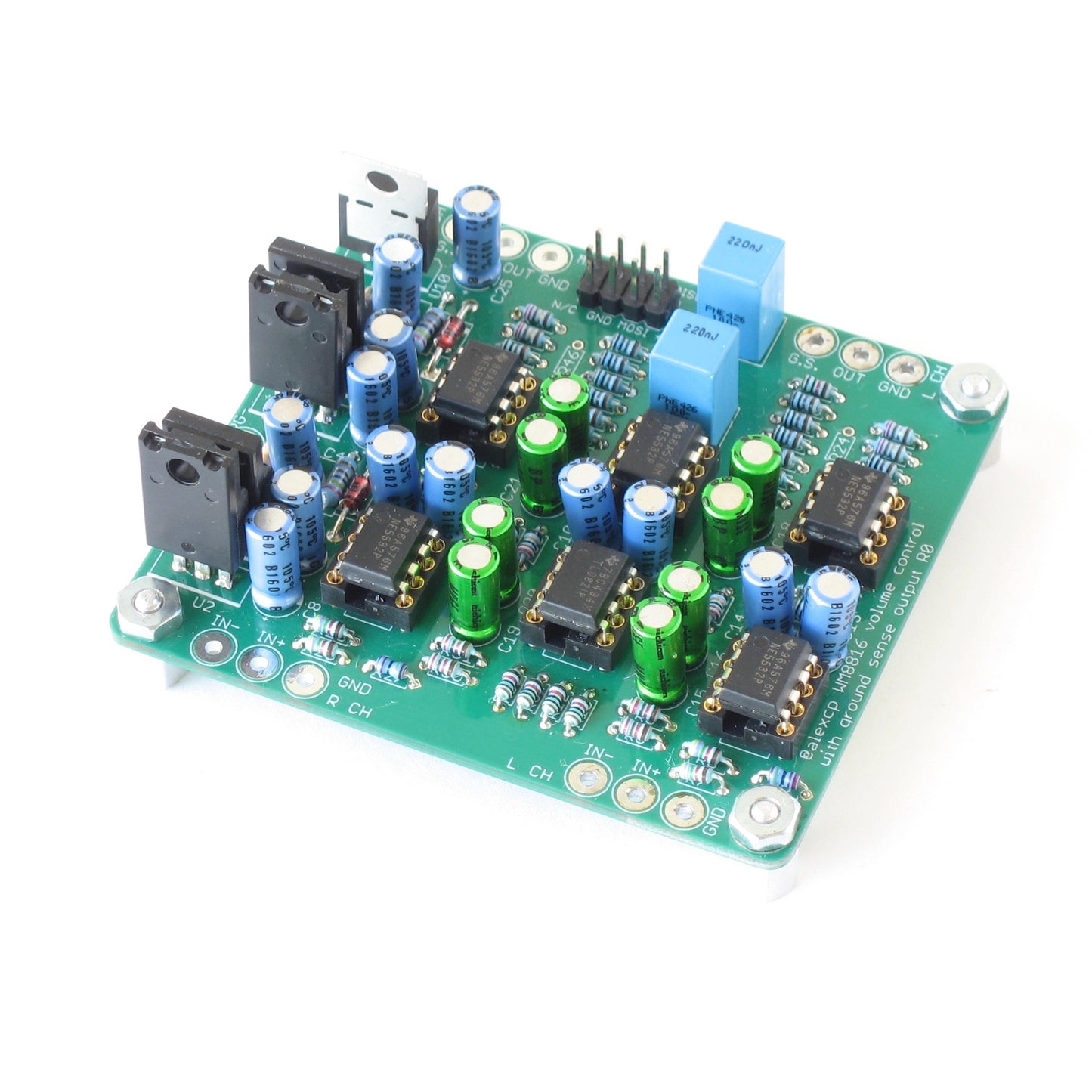 WM8816/MAS6116 Balanced Digital Volume Control Board with Ground Sensing