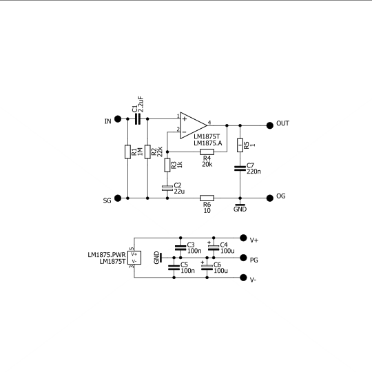 LM1875 Amplifier and Power Supply Board Set